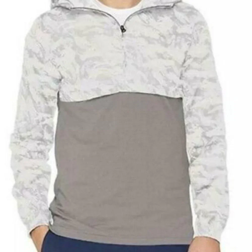 Under Armour Sportstyle Wind Anorak White Gray Hooded Pullover Large H11990 - Picture 11 of 11